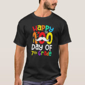 T-shirt Happy 100th Day Of 7th Grade Mustache Teacher Stud (Devant)