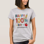 T-shirt Happy 100th Day of Kindergarten School Teacher (Devant)