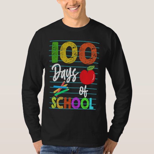 T-shirt Happy 100th Day of Kindergarten School Teacher Stu (Devant)