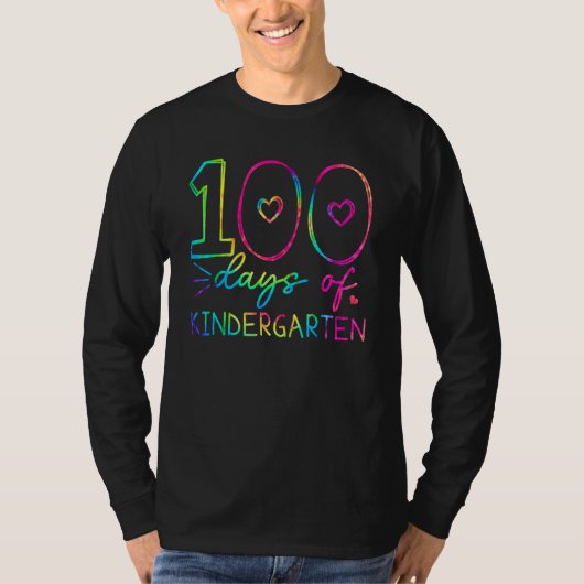 T-shirt Happy 100th Day Of Kindergarten Tie Dye 100 Days T (Devant)