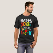 T-shirt Happy 100th Day Of Pre K Teacher  100 Days School  (Devant entier)