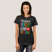 T-shirt Happy 100th Day Of School 100 Days Crayon (Devant entier)