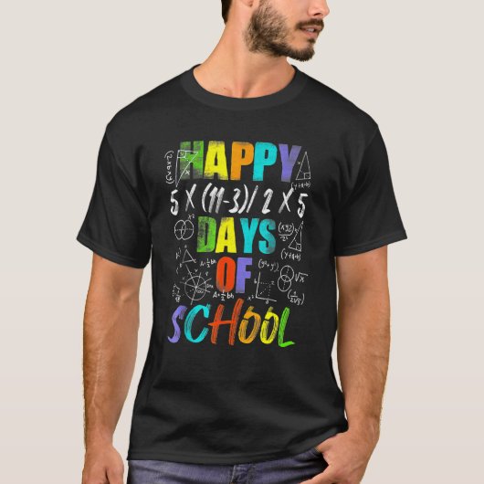 T-shirt Happy 100th Day Of School Equations Math Teacher 1 (Devant)