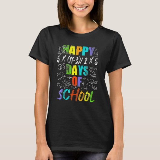T-shirt Happy 100th Day Of School Equations Math Teacher 1 (Devant)