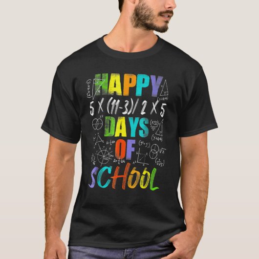 T-shirt Happy 100th Day Of School Equations Math Teacher 1 (Devant)