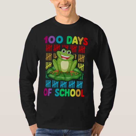 T-shirt Happy 100th Day Of School Frog Teacher Student Ki (Devant)