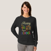 T-shirt Happy 100th Day Of School Funny Tree Book Teacher  (Devant entier)