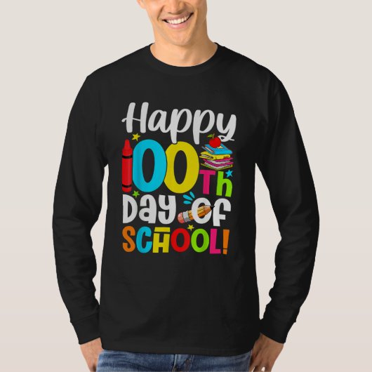 T-shirt Happy 100th Day of School Kid Child Teacher 100 Da (Devant)