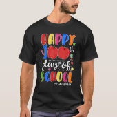 T-shirt Happy 100th Day Of School Red Plaid Apple Principa (Devant)