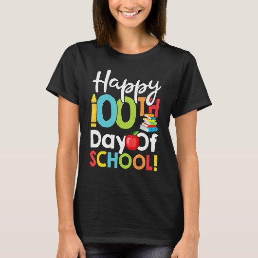 T-shirt Happy 100th Day of School Shirt for Teacher or Chi (Devant)