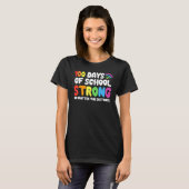 T-shirt Happy 100th Day of School Strong Virtual Teacher S (Devant entier)