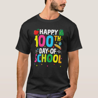 T-shirt Happy 100th Day Of School Teacher Student 100 Days