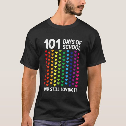 T-shirt Happy 101 Days School Cute Dog 100 Days Smarter St (Devant)