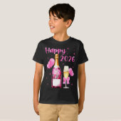 T-shirt Happy 2026 Cheers To A New Year 2026 Champagne Coq (Devant entier)
