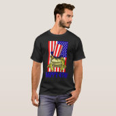 T-shirt Happy 4Th American Flag Frog  Women Frog Love 2 (Devant entier)