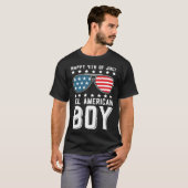 T-shirt Happy 4th of July All American Boy (Devant entier)