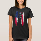 T-shirt Happy 4th Of July American USA Flag Llama Alpaca S (Devant)