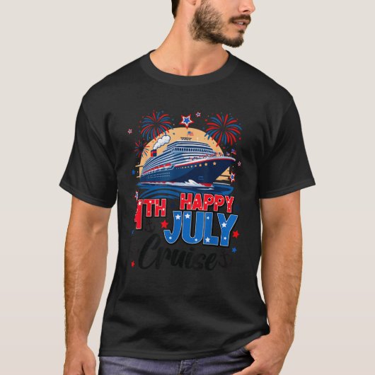 T-shirt Happy 4th of July Cruise Patriotic Family Matching (Devant)