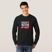 T-shirt Happy 4th of July Patriotic American Independence  (Devant entier)