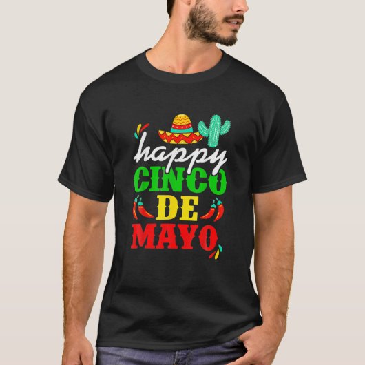 T-shirt Happy 5 De Mayo Cinco De Mayo Viva Mexico 5 De May (Devant)