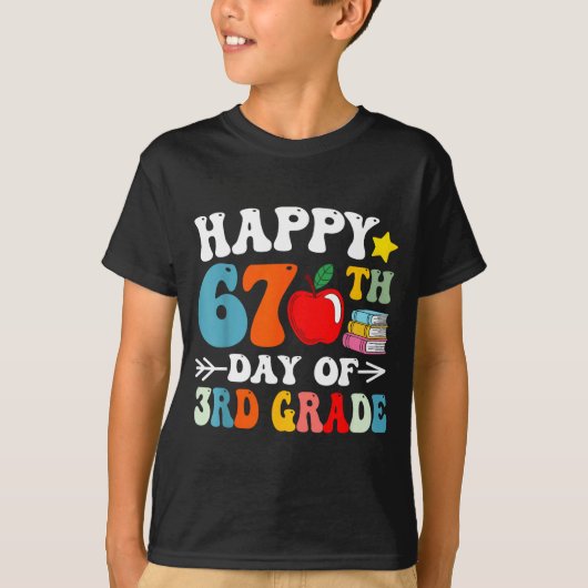 T-shirt Happy 67th Day Of 3rd Grade Teachers 67 Days Of Sc (Devant)