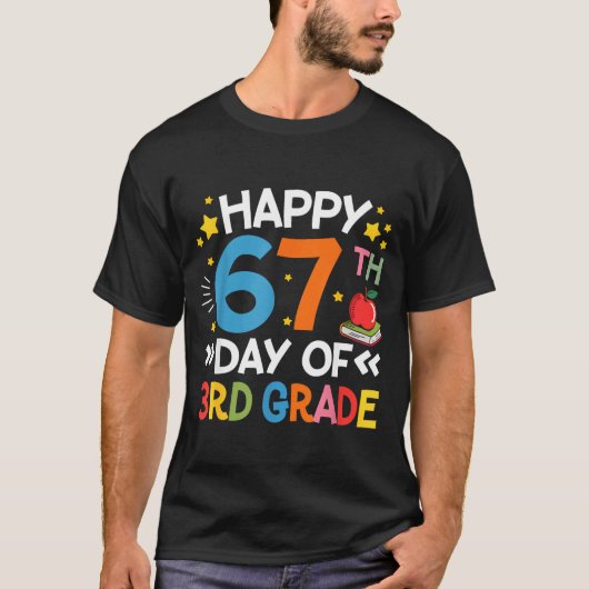 T-shirt Happy 67th Day Of 3rd Grade Teachers 67 Days Of Sc (Devant)