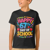 T-shirt Happy 67th Day Of School Cute Teacher Student Desi (Devant)