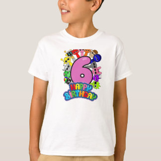 T-shirt Happy 6th Birthday Sprunki - Simon Funbot Oren