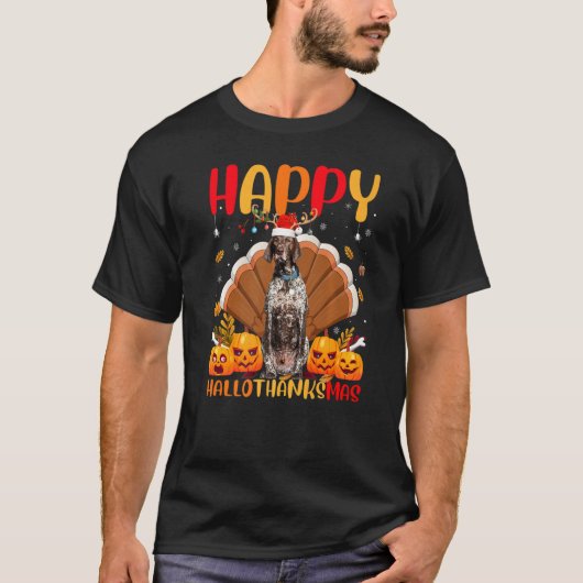 T-shirt Happy Allemand Pointer Dog Hellothanksma (Devant)