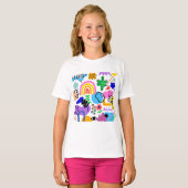T-shirt Happy and colorful abstract designs (Devant entier)