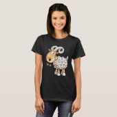 T-shirt Happy Aries Sheep Zodiac Sign For Aries (Devant entier)