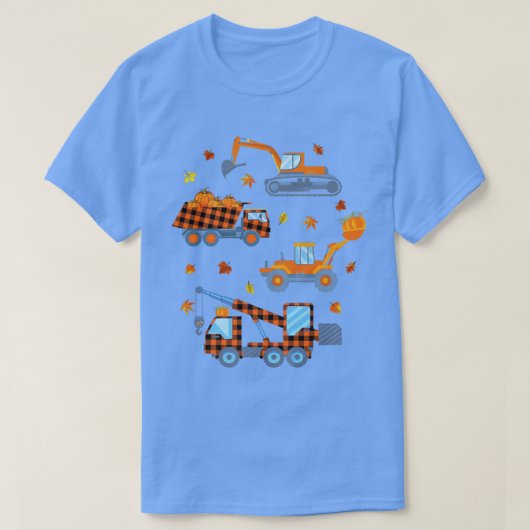 T-shirt Happy Automne Citrouille de la construction de cam (Design devant)