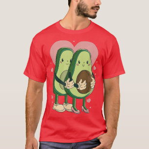 T-shirt Happy Avocado Couple Food Berry Love Heart