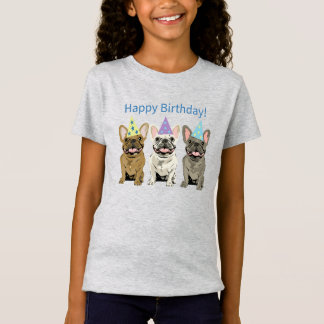 T-Shirt Happy Birthday! French Bulldogs