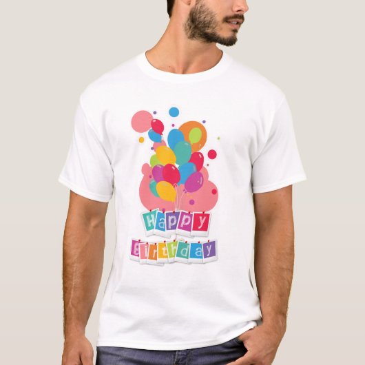 T-shirt Happy Birthday – Joyful Celebration Design (Devant)