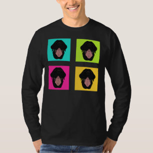 T-shirt Happy Black Lab Neon ajusté