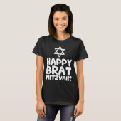 T-shirt Happy Brat Mitzvah (Bar / Bat mitzvah) (Devant entier)