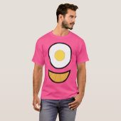 T-shirt Happy Breakfast of a Fried Egg and a Croissant 80s (Devant entier)
