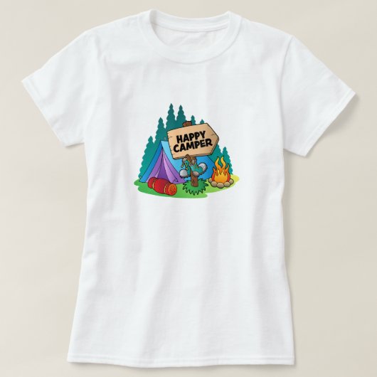 T-Shirt Happy Camper (Design devant)
