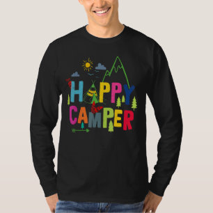 T-shirt Happy Camper Cadeau Camping Hommes Femmes Enfants
