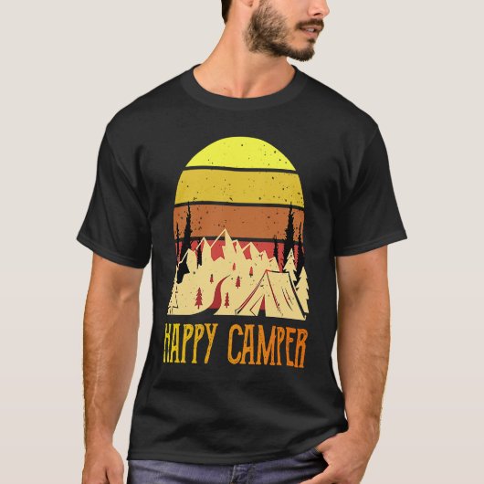 T-shirt Happy Camper  Camping (Devant)