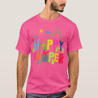 T-shirt Happy Camper Camping Drôle Hommes Femmes