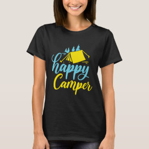 T-shirt Happy Camper Camping extérieur Randonnée