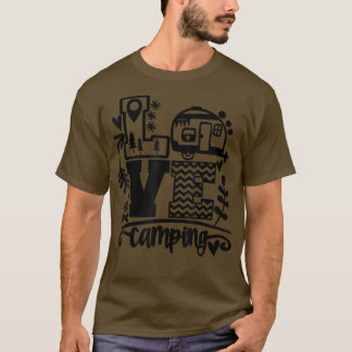 T-shirt Happy Camper Camping Love Camping Life Funny Men W