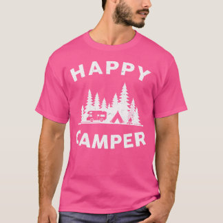 T-shirt Happy Camper - Camping Pour Hommes Femmes Et Enfan