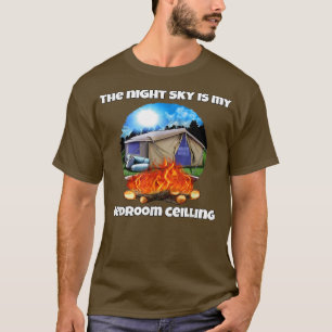 T-shirt Happy Camper Camping The Night Sky Est Ma Chambre 