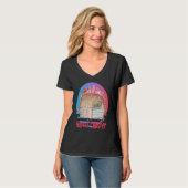 T-shirt Happy Camper Retro Sunset with Teardrop Camper (Devant entier)