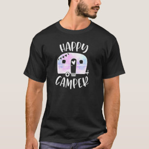 T-shirt Happy Camper tendance Tie Dye Camping Aventure