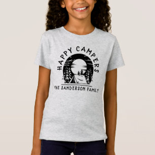 T-Shirt Happy Campers Nom Famille Camping Voyage