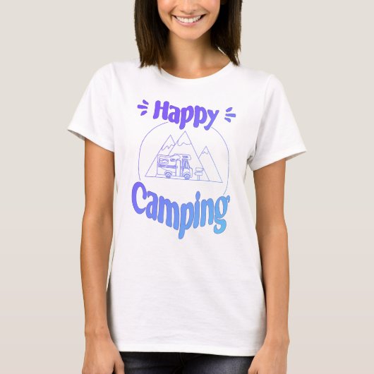 T-shirt Happy Camping (Devant)
